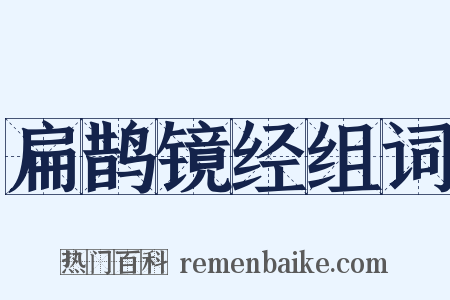 扁鹊镜经组词是什么意思的图片